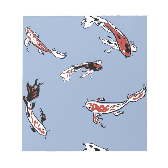 Bloco De Notas Padrão de Peixe de Carpa Koi (Frente)
