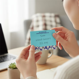 Bloco De Notas Padrão de Pétala Azul Personalizado
