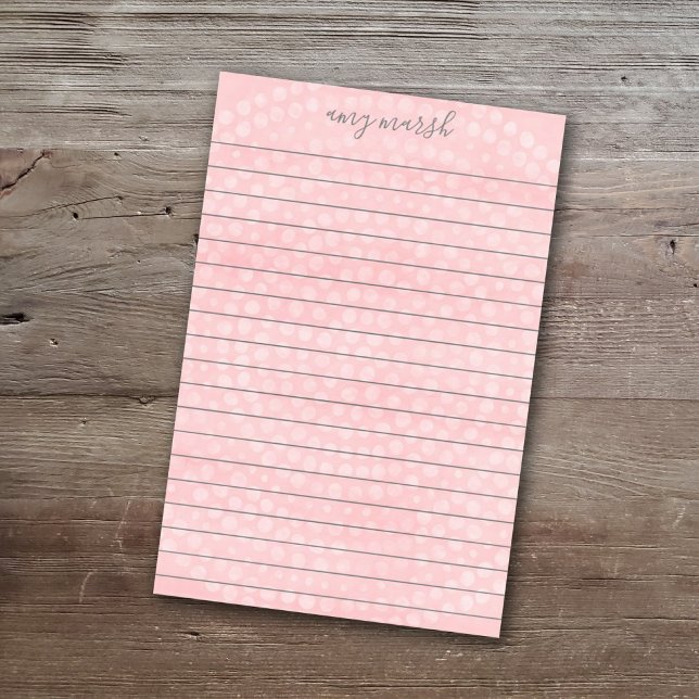 Bloco De Notas Padrão de Ponto de Boho Moderno com nome de script (Criador carregado)