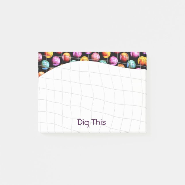 Bloco De Notas Padrão de Pop de Voleibol feminino (Frente)