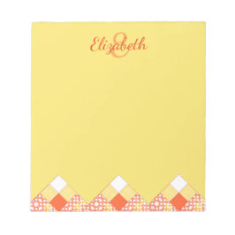 Bloco De Notas Padrão de Quiltro de Dicas de Outono