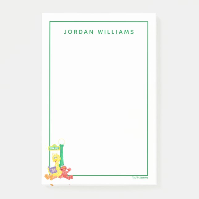 Bloco De Notas Padrão de Rua Sésamo Sunny Day (Frente)