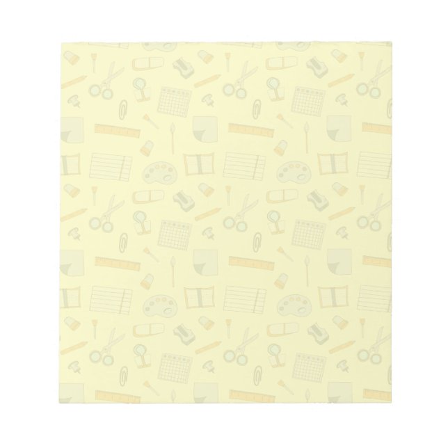 Bloco De Notas Padrão de Suprimentos Escolares Coloridos (Frente)