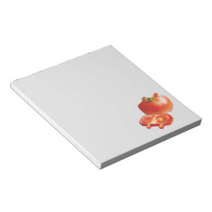 Bloco De Notas Padrão de Tomate Fresco: Arte de Cozinha Vermelha