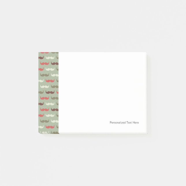 Bloco De Notas Padrão de vindima com bigode (Frente)