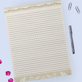 Bloco De Notas Padrão de Vintagem de Regra de Colégio 8,5 x 11