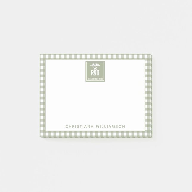 Bloco De Notas Padrão de Xadrez Dietitiana Personalizada de RD Re (Frente)