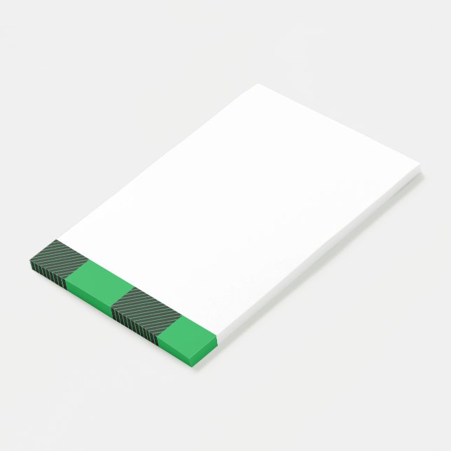 Bloco De Notas Padrão de xadrez verde (Inclinado)