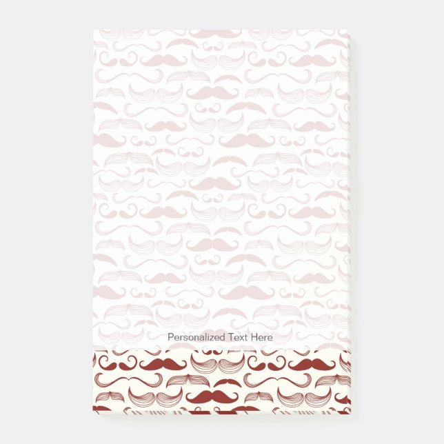 Bloco De Notas Padrão do bigode, estilo retrô 3 (Frente)