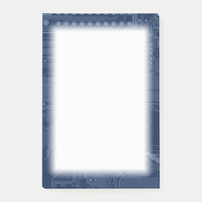 Bloco De Notas Padrão do circuito da placa-mãe do Geek azul (Frente)