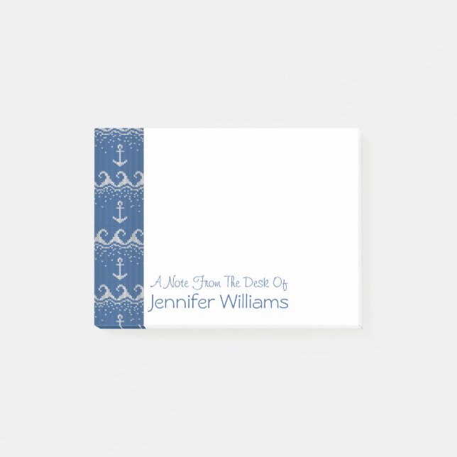 Bloco De Notas Padrão do kit náutico| Adicione Seu Nome (Frente)
