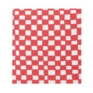 Bloco De Notas Padrão do quadro de verificação vermelho-cor-de-ro