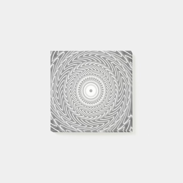 Bloco De Notas padrão dos círculos de espiral das cinzas (Frente)