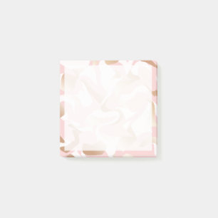 Bloco De Notas Padrão elegante de abstrato branco cor-de-rosa-our