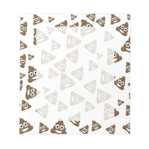 Bloco De Notas Padrão Engraçado de Poop Emoji