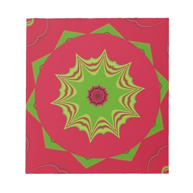 Bloco De Notas padrão étnico africano vermelho (Frente)