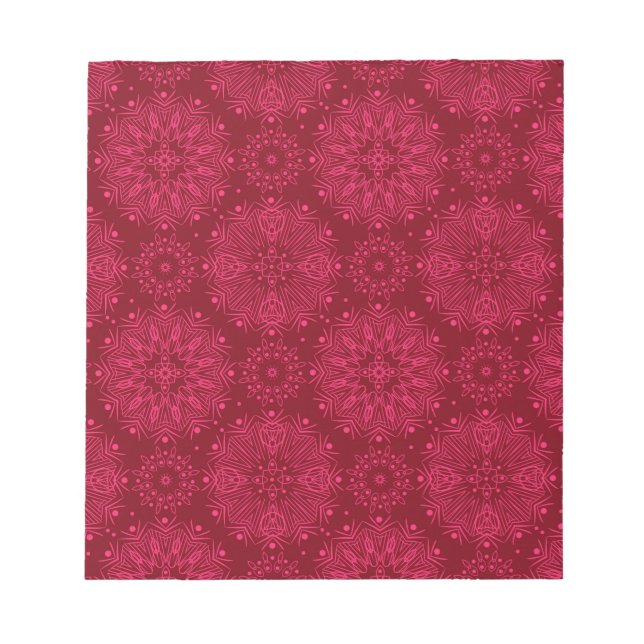 Bloco De Notas Padrão festivo vermelho (Frente)