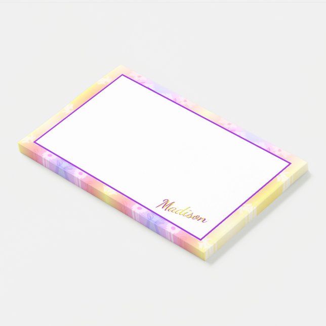 Bloco De Notas Padrão Flor da Margarida (Inclinado)