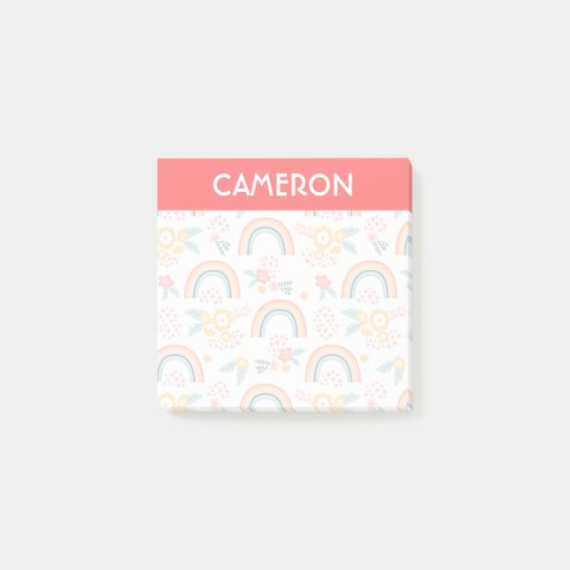 Bloco De Notas Padrão floral cotovelo colorido (Frente)