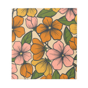 Bloco De Notas Padrão Floral E Sem Glamor