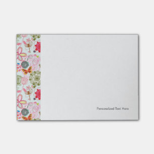 Bloco De Notas Padrão floral no estilo retrô 2
