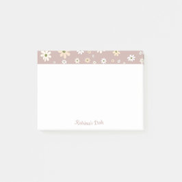 Bloco De Notas Padrão Floral Retro Daisy Personalizado