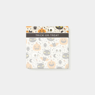 Bloco De Notas Padrão Fofo de Halloween Retrô