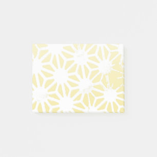 Bloco De Notas Padrão geométrico amarelo-limão
