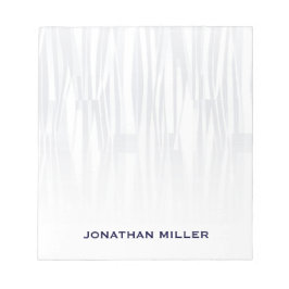 Bloco De Notas Padrão Geométrico Azul do Marinho Moderno Personal