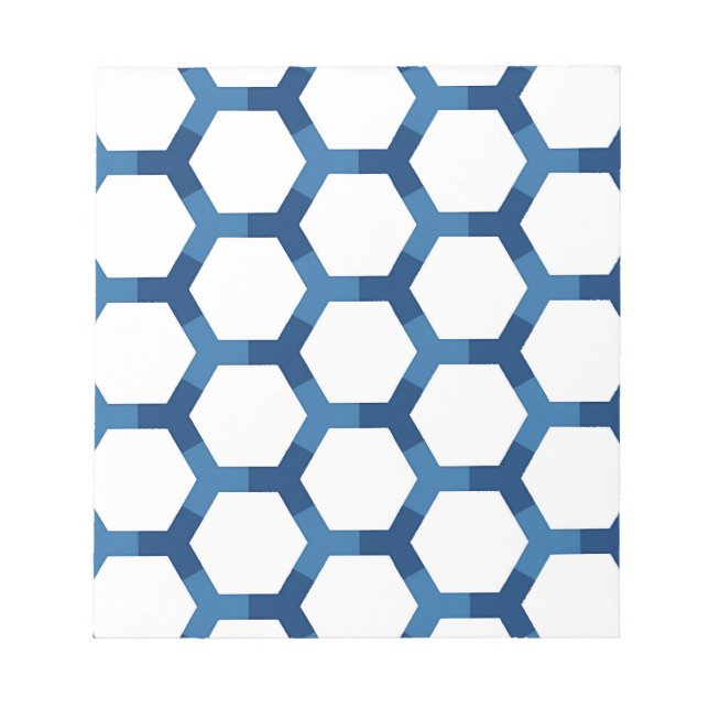 Bloco De Notas Padrão Geométrico Hexagonal Moderno (Frente)