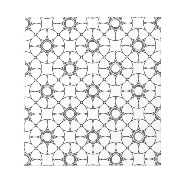 Bloco De Notas Padrão Geométrico Islâmico - Design árabe (Frente)