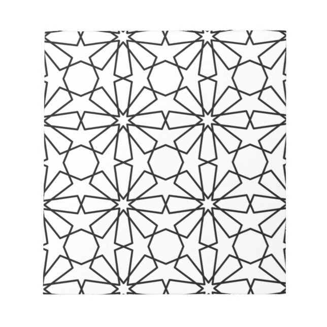 Bloco De Notas Padrão Geométrico Islâmico Design Árabe (Frente)