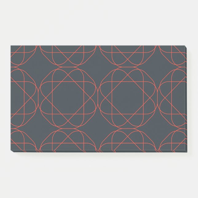 Bloco De Notas Padrão geométrico moderno, simples, fofo e lúdico (Frente)