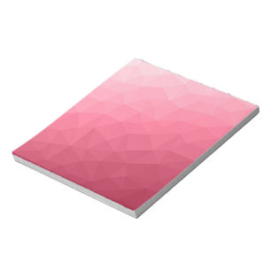 Bloco De Notas Padrão Geométrico rosa cor-de-rosa claro