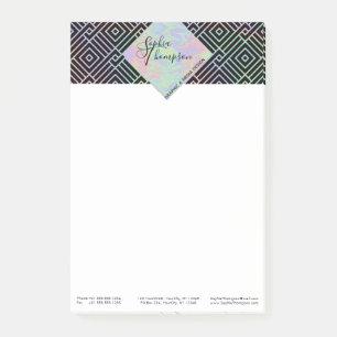 Bloco De Notas Padrão holográfico simétrico - Notas pós-it®