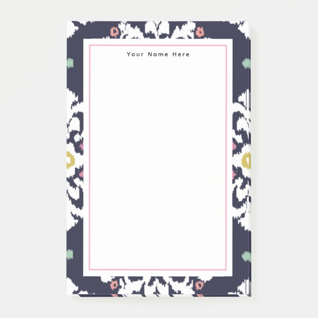 Bloco De Notas Padrão Ikat (Frente)