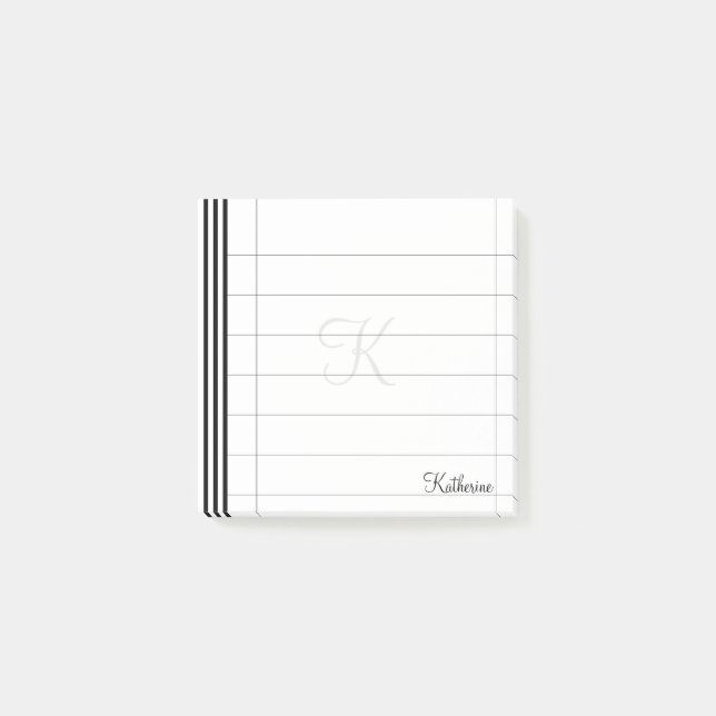 Bloco De Notas Padrão inicial de & nome de distribuição simples p (Frente)