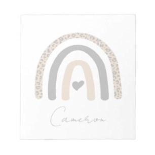 Bloco De Notas Padrão-Leopardo Cotovelo-Arco-Íris