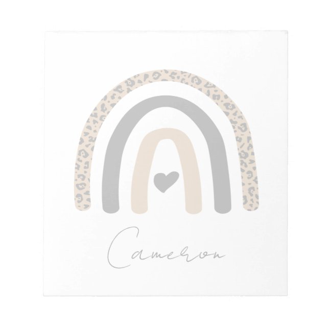 Bloco De Notas Padrão-Leopardo Cotovelo-Arco-Íris (Frente)