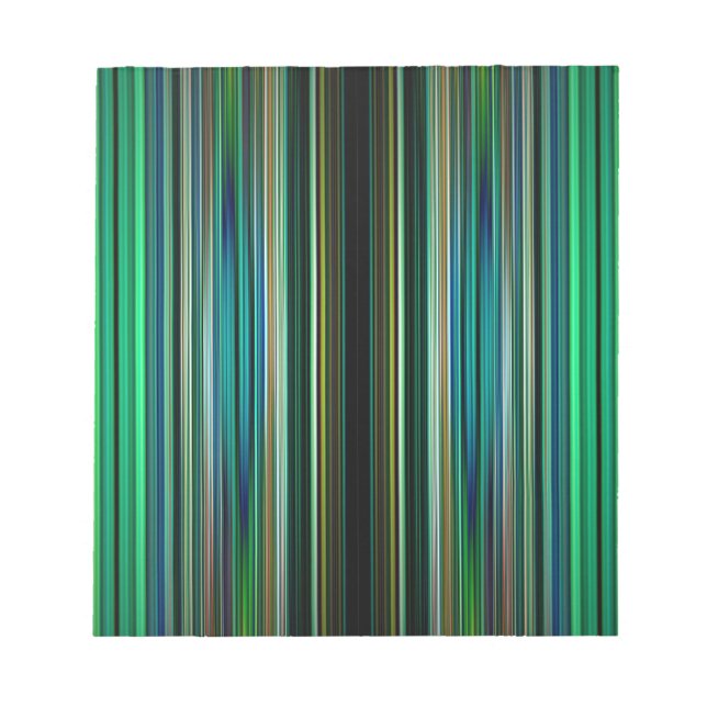 Bloco De Notas Padrão listrado verde e preto (Frente)