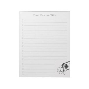 Bloco De Notas Padrão Minimalista de Linha de Porco Cottagecore V