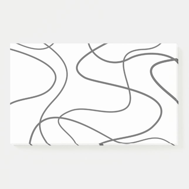 Bloco De Notas Padrão moderno, urbano, abstrato. Curva, linhas on (Frente)