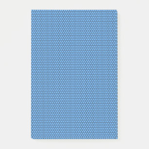 Bloco De Notas Padrão Preto Azul Hexágono