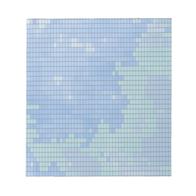 Bloco De Notas Padrão quadrado abstrato Azul (Frente)