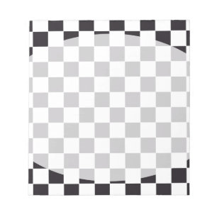 Bloco De Notas Padrão quadrado do xadrez - preto + fundo