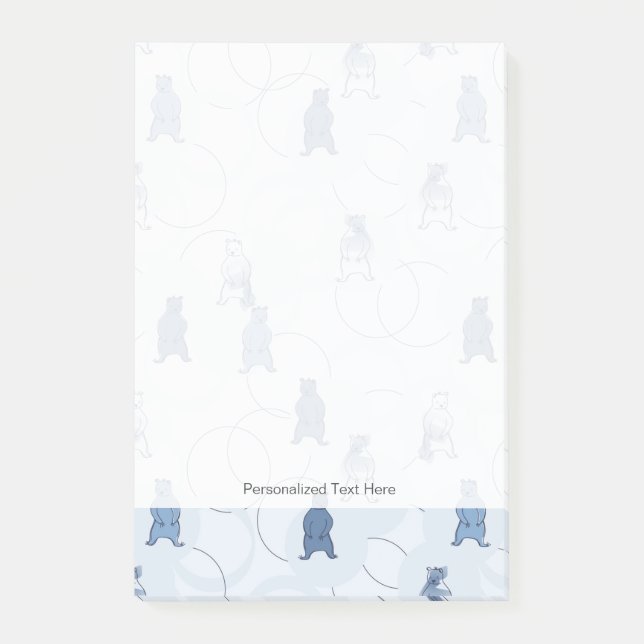 Bloco De Notas padrão que apresenta um urso pardo (Frente)