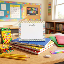 Bloco De Notas Padrão Retro de Pastel de Apreciação de Professore