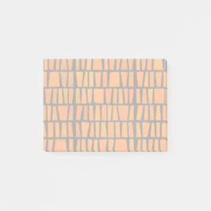 Bloco De Notas Padrão tribal africano laranja e preto