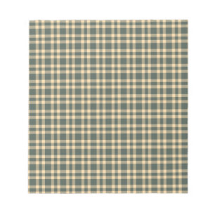 Bloco De Notas Padrão Xadrez Amarelo Verde