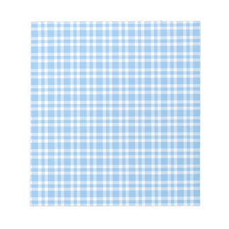 Bloco De Notas Padrão Xadrez Azul Branco
